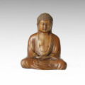 Buddha Bronze Sculpture Shakyamuni/Gautama Craft Decor Brass Statue Tpfx-B97